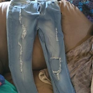 Ripped style jeans